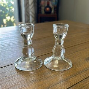 Elegant Glass Candle Holders